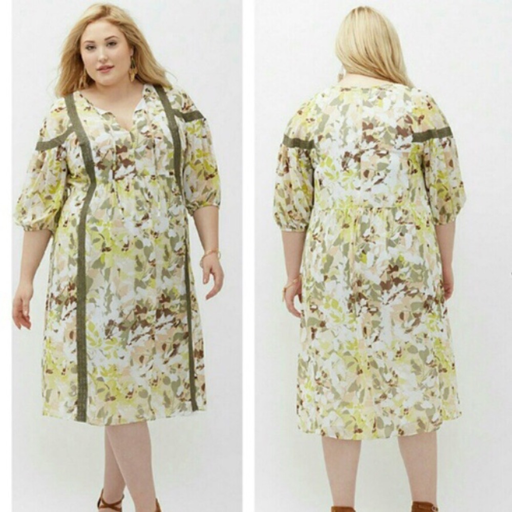 NWT Lane Bryant peasant dress